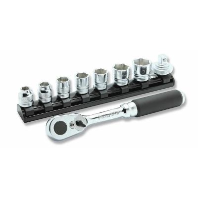 KKN3285ZE image(0) - Ko-ken USA 3285ZE 3/8 Sq. Dr. 9 Piece Z-Series 6-Point Metric Socket set  8-19mm