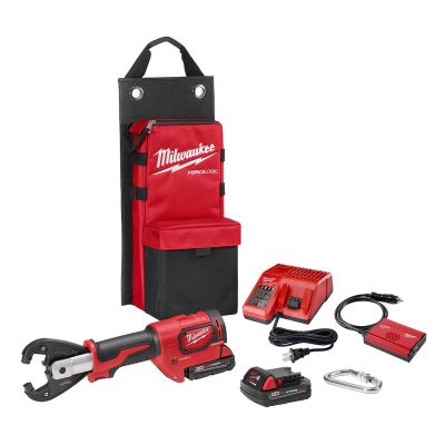 MLW2678-22K image(0) - Milwaukee Tool M18FORCE LOGIC 6T Utility Crimper Kit with Kearney Grooves