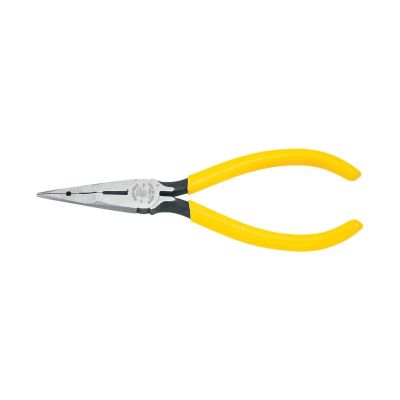 KLE71980 image(0) - Klein Tools Telephone Work Pliers, Needle-Nose Side-Cutters, Type L1, 6-1/2-Inch