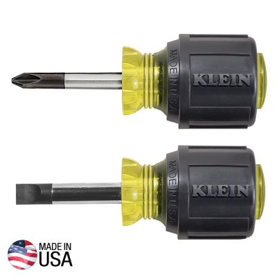 KLE85071 image(0) - Klein Tools Screwdriver Set, Stubby Slotted and Phillips, 2-Piece