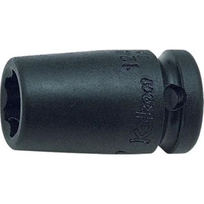 KKN12410M-6 image(0) - Ko-ken USA 12410M-6 1/4 Square Drive Socket 6 mm Surface Length 23 mm