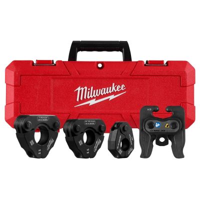 MLW49-16-2496X image(0) - Milwaukee Tool 1/2 Inch - 1 Inch IPS-P Pivoting Press Ring Kit for M12 FORCE LOGIC Press Tool