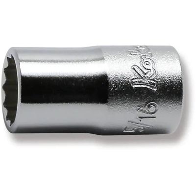 KKN2405A-5-16 image(0) - Ko-ken USA 2405A-5/16 1/4 Square Drive Socket 5/16 12 Point Length 22 mm