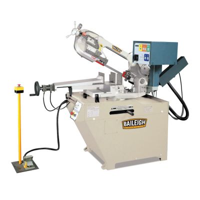 BLI1001298 image(0) - Baileigh BS-20SA-DM - 13" Semi Automatic Variable Speed Dual Mitering Band Saw 3hp, 220V 3 Phase