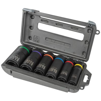 KLE66054E image(0) - Klein Tools 2-in-1 Metric Impact Socket, 12-Point, 32 x 27 mm