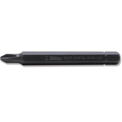KKN100P-80-2 image(0) - Ko-ken USA 100P.80-2 5/16 Hex Drive Bit PH2 Length 80 mm