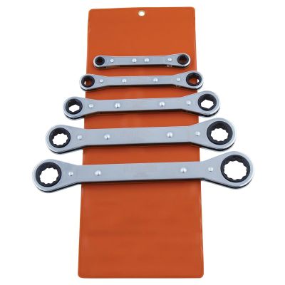 KASRB5 image(0) - Lang Tools (Kastar) RB-5 - 5-Piece SAE Flat Wrench Set - Vinyl Pouch
