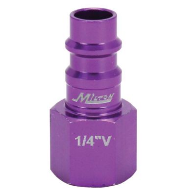 MIL761VC-20 image(0) - Milton Industries ColorFit HighFlowPRO Plugs, V-style Purple, 1/4" NPT Female