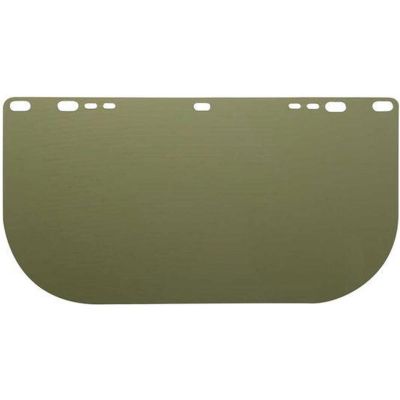 SRW29100 image(0) - Jackson Safety Replacement Windows for F20 Polycarbonate Face Shields - Dark Green - 8" x 15.5" x.040" - E Shaped - Unbound