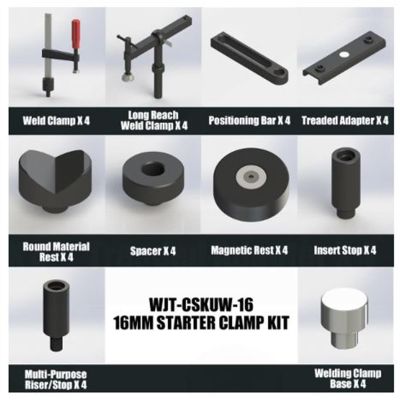 BLI1232676 image(0) - Baileigh WJT-CSKUW-16 - 40-Piece Starter Clamp Set for 16MM Tables