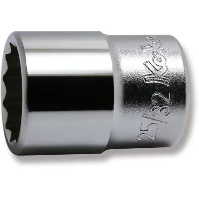 KKN4405A-25-32 image(0) - Ko-ken USA 4405A-25/32 1/2 Square Drive Socket 25/32 12 Point Length 38 mm
