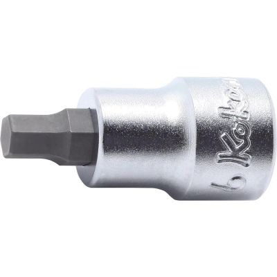 KKN3010M-38-6 image(0) - Ko-ken USA 3010M.38-6 3/8 Square Drive Bit Socket 6 mm Hex Length 38 mm