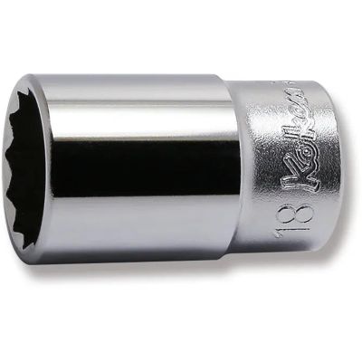 KKN3305X-18 image(0) - Ko-ken USA 3305X-18 3/8 Square Drive Socket 18 mm 12 Point Length 40 mm