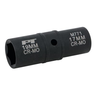 WLMM771 image(0) - Wilmar Corp. / Performance Tool 1/2" Drive 17/19mm Flip Impact Socket