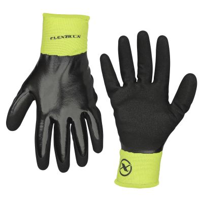 LEGGC181XL image(0) - Legacy Manufacturing Flexzilla&reg; Full Nitrile Dip Winter Gloves, Black/ZillaGreen&trade;, XL