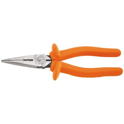 KLED2038INS image(0) - Klein Tools Long Nose Pliers, Insulated, 8-Inch