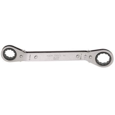 KLE68238 image(0) - Klein Tools Reversible Ratcheting Box Wrench, 1/2 x 9/16-Inch