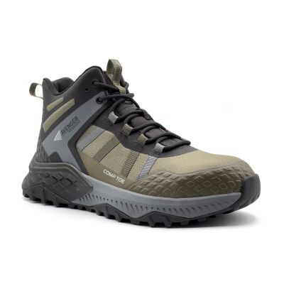 FSIA8811-13D image(0) - Avenger Work Boots Aero Trail Mid - Men's - CT|EH|SR|SF|WP|B&W - Olive / Grey - Size: 13 - D - (Regular)