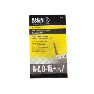 KLE56253 image(0) - Klein Tools Wire Marker Book, Black Letters, Numbers, and Symbols