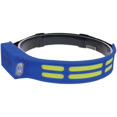 KTI73321XD image(0) - K Tool International Headlight 600 Lumen COB Flexible with Motion Sensor and Side Flashlight Blue