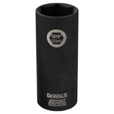 DWTDW22932 image(0) - DEWALT 15/16-Inch Impact Ready Deep Socket For 1/2-Inch Drive