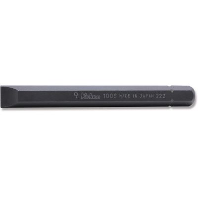KKN100S-80-10 image(0) - Ko-ken USA 100S.80-10 5/16 Hex Drive Bit Slotted 1.6 x 10 Length 80 mm