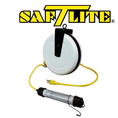 GEN1940-4014 image(0) - SafTlite by General Manufacturing Stubby LED on 40 Foot 18/2GA Retractable Commercial Reel with Black Fixtures