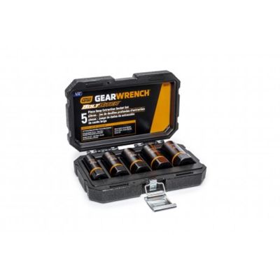 KDT86070 image(0) - GEARWRENCH 5 Piece 1/2 Inch Drive Bolt Biter Deep Extraction Socket Set