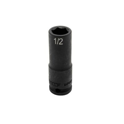 VIMIMP612D image(0) - VIM TOOLS 1/2 Inch X 3/8 Inch Drive SAE Cr-Mo Impact Socket - Deep