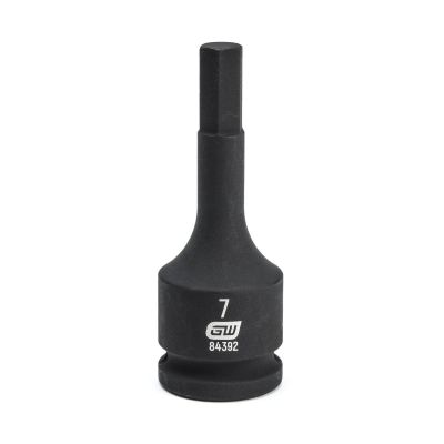 KDT84392 image(0) - GEARWRENCH 3/8 Inch Drive Hex Bit Impact Metric Socket 7mm