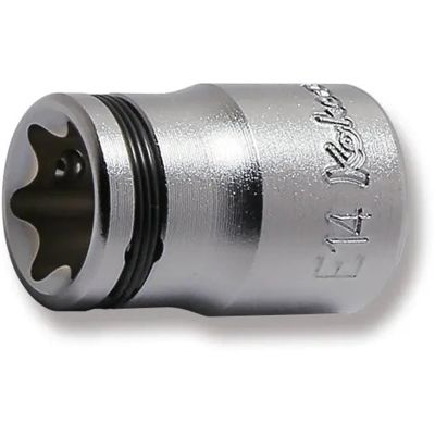 KKN3425-E142B image(0) - Ko-ken USA 3425-E14(2B) 3/8 Square Drive NUT GRIP TORX E14 Socket - Length 26 mm