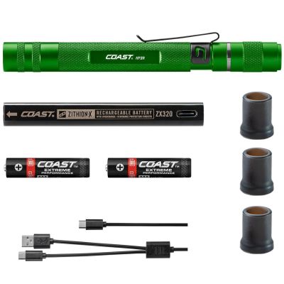 COS21519 image(0) - COAST HP3R 500 Lumen Rechargeable Penlight with Twist Focus - Green