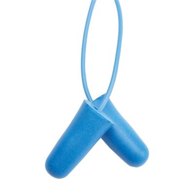 SRW13821 image(0) - Jackson Safety Earplugs - H10 Metal Detectable - Disposable - Corded - Blue - NRR 31 - (100 Pair Per Dispenser Box)