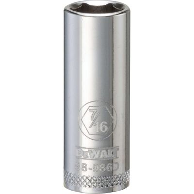 DWTDWMT88986OSP image(0) - DEWALT 001Pc 38Dr Deep Socket-06Pt-7/16