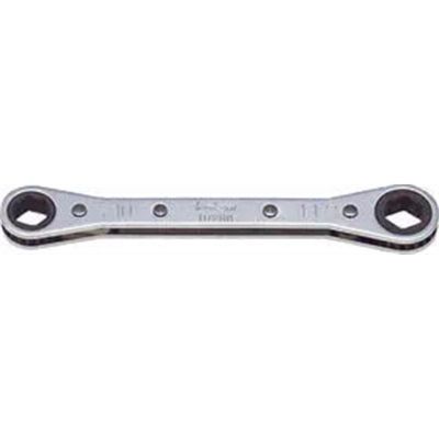 KKN102NA-5-16X3-8 image(0) - Ko-ken USA 102NA-5/16X3/8 Ratcheting Ring Wrench 5/16x3/8 6 Point Length 134 mm