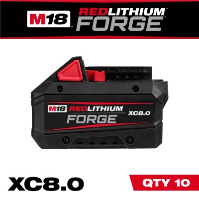 MLW48-11-1883 image(0) - Milwaukee Tool M18 REDLITHIUM FORGE XC8.0 Battery - 10 Pack
