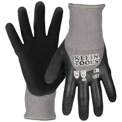 KLE60836 image(0) - Klein Tools Winter Knit Dipped Gloves, Cut Level A1, Touchscreen, Large