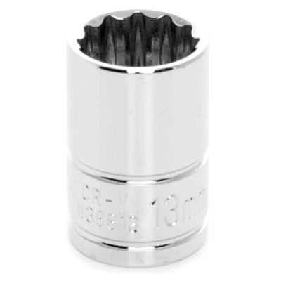 WLMW38813 image(0) - Wilmar Corp. / Performance Tool 3/8" Drive 13mm 12pt Socket