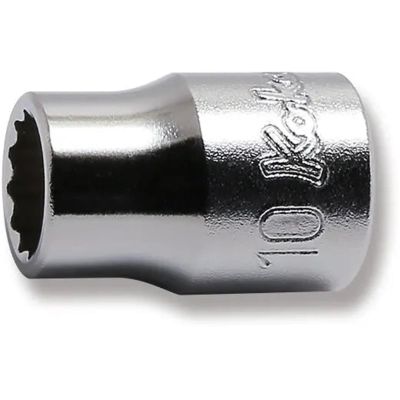 KKN3405M-10 image(0) - Ko-ken USA 3405M-10 3/8 Square Drive Socket 10 mm 12 Point Length 26 mm