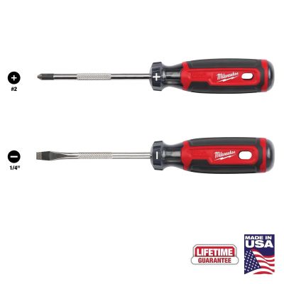 MLWMT200-2M image(0) - Milwaukee Tool 2 PC. 6" Cushion Grip Screwdriver Set (USA)