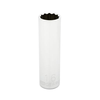 KDT80787 image(0) - GEARWRENCH 1/2 Inch Drive 12 Point Deep Metric Socket 16mm