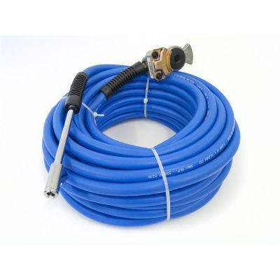 KEN26065 image(0) - Ken-tool Premium Reinforced Hybrid Air Hose - 65 Ft, 1/4" Brass Male Fitting, Max Pressure: 300 PSI, 3/8" I.D.
