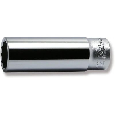 KKN2305M-12 image(0) - Ko-ken USA 2305M-12 1/4 Square Drive Socket 12 mm 12 Point Length 50 mm