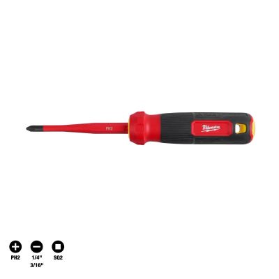 MLW48-22-2216 image(0) - Milwaukee Tool 4-in-1 1000V Insulated Slim Tip Multi-Bit Screwdriver