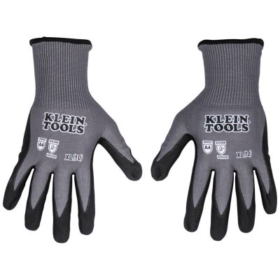 KLE60590 image(0) - Klein Tools Knit Dipped Gloves, Cut Level A4, Touchscreen, X-Large, 2-Pair