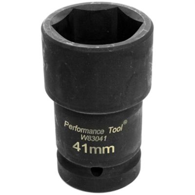 WLMW83041 image(0) - Wilmar Corp. / Performance Tool 1" Drive Budd Wheel Socket 41 mm