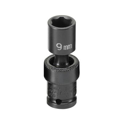 GRE909UMS image(0) - Grey Pneumatic 1/4" Surface Drive x 9mm Standard Universal Socket