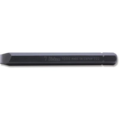 KKN100S-80-7 image(0) - Ko-ken USA 100S.80-7 5/16 Hex Drive Bit Slotted 1.0 x 7 Length 80 mm