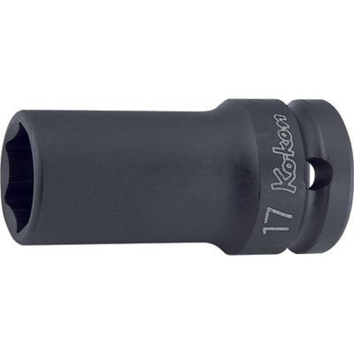 KKN14301X-17 image(0) - Ko-ken USA 14301X-17 1/2 Sq. Dr. Socket 17mm 6 point Length 60mm Thin walled
