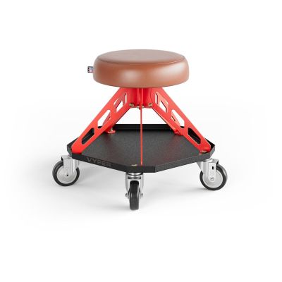 VYPRSP-BR-R image(0) - Vyper Industrial 400 lb Capacity Robust Steel Pro Shop Chair - Brown/Red